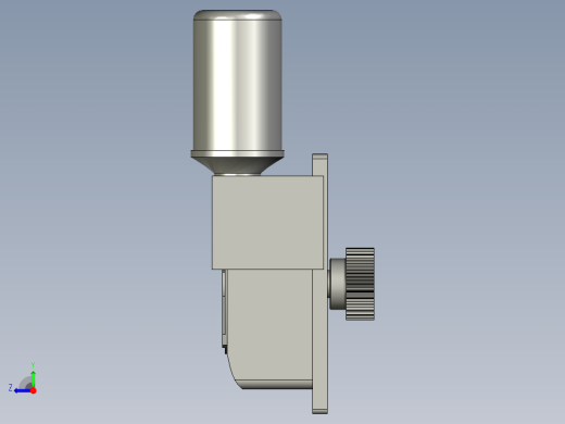 L型变位机回转电机组件右视缩略图