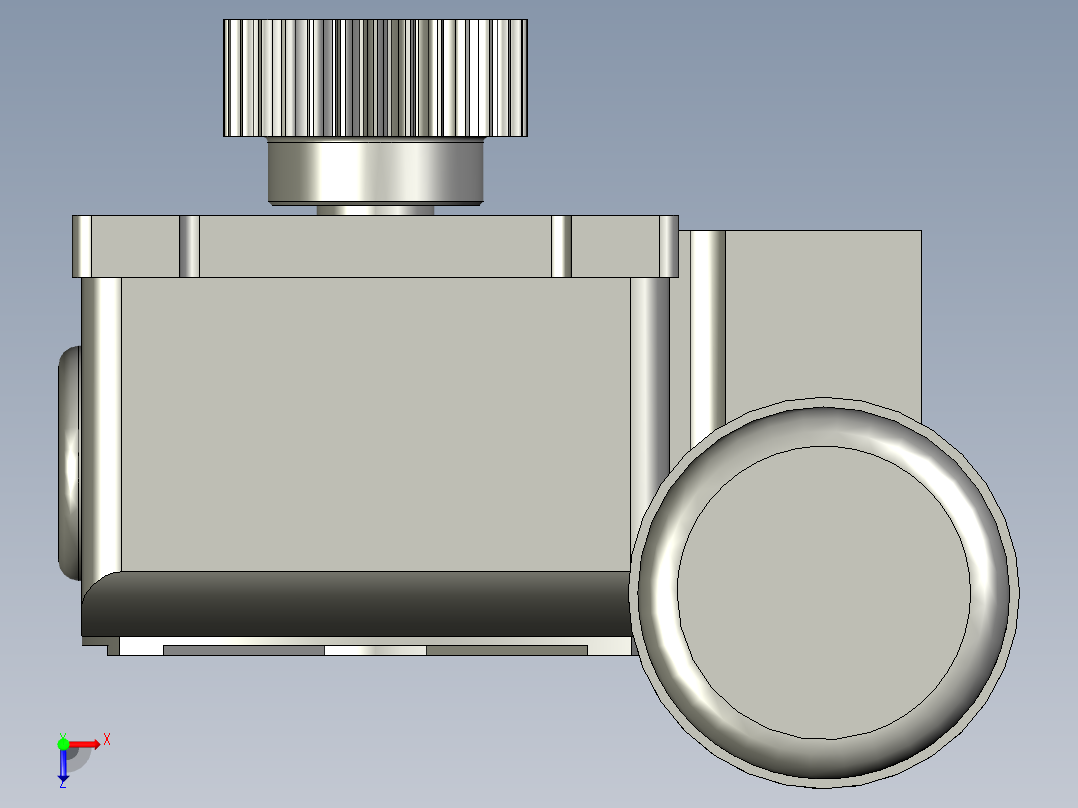 L型变位机回转电机组件俯视图