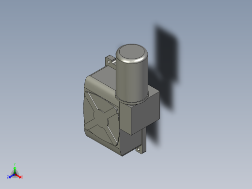 L型变位机回转电机组件正等轴测缩略图