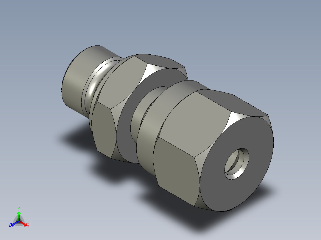 卡套式油管接头G1-4接4管主视图