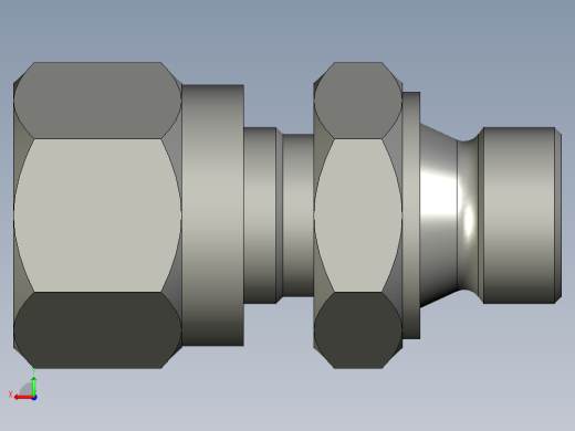 卡套式油管接头G1-4接4管后视缩略图