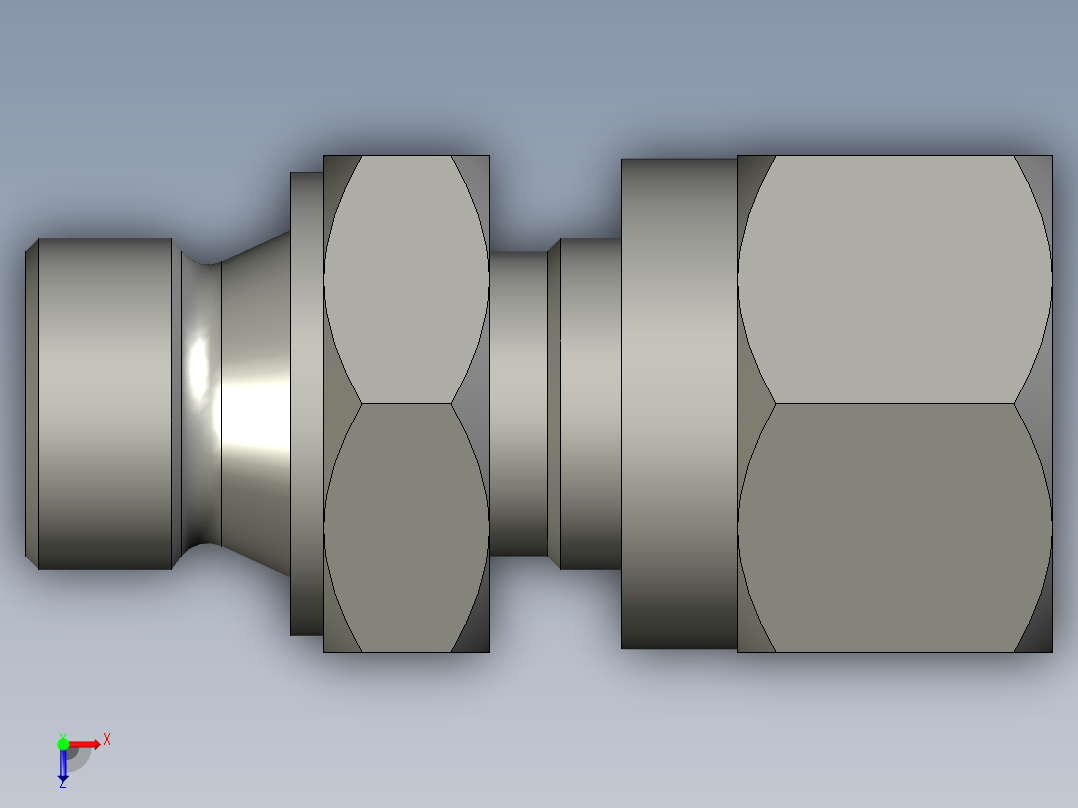 卡套式油管接头G1-4接4管俯视图