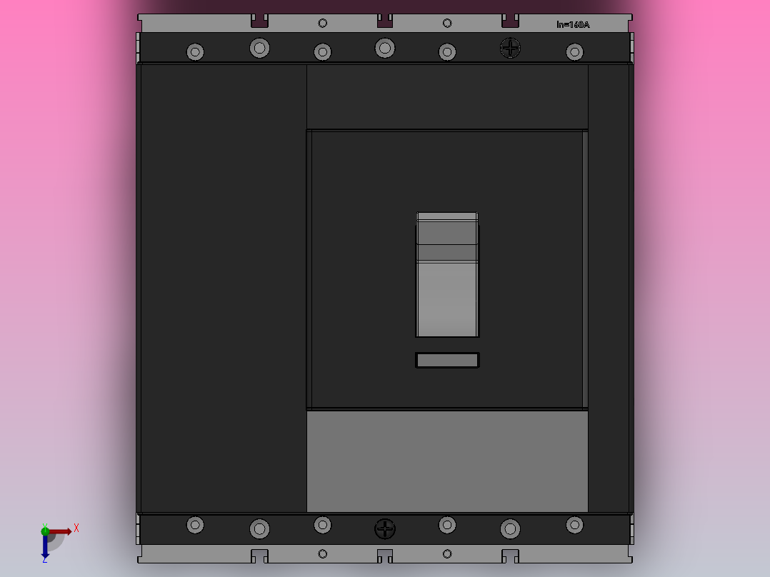T5 3极╱4极 固定式[T5 4极 固定式塑壳断路器]俯视图