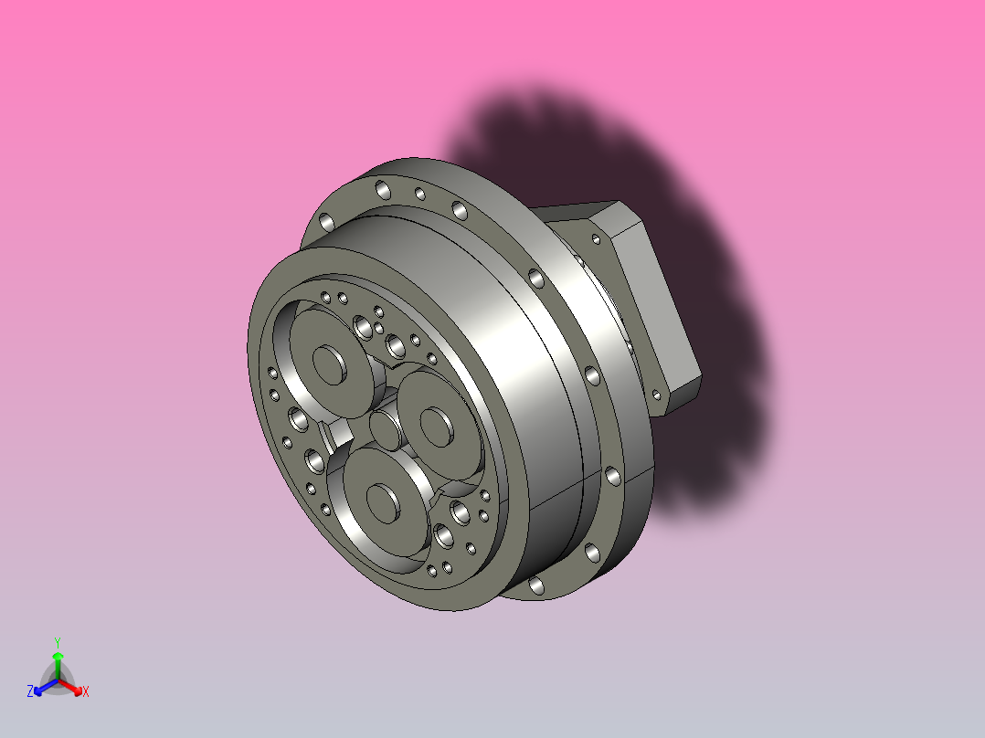 RV减速器常规产品外形图ZD-280BX-   -REA-A-B-22X63-110145M8-3001主视图