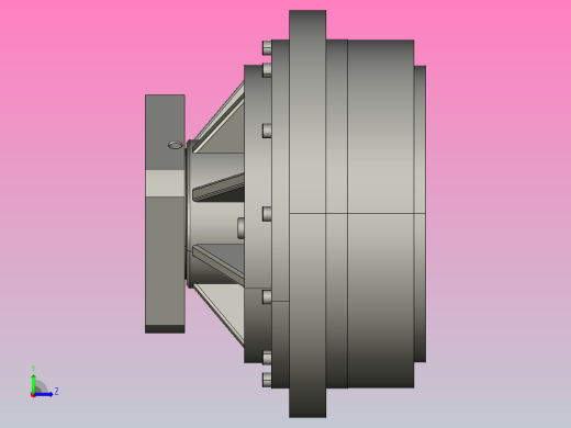RV减速器常规产品外形图ZD-280BX-   -REA-A-B-22X63-110145M8-3001左视缩略图