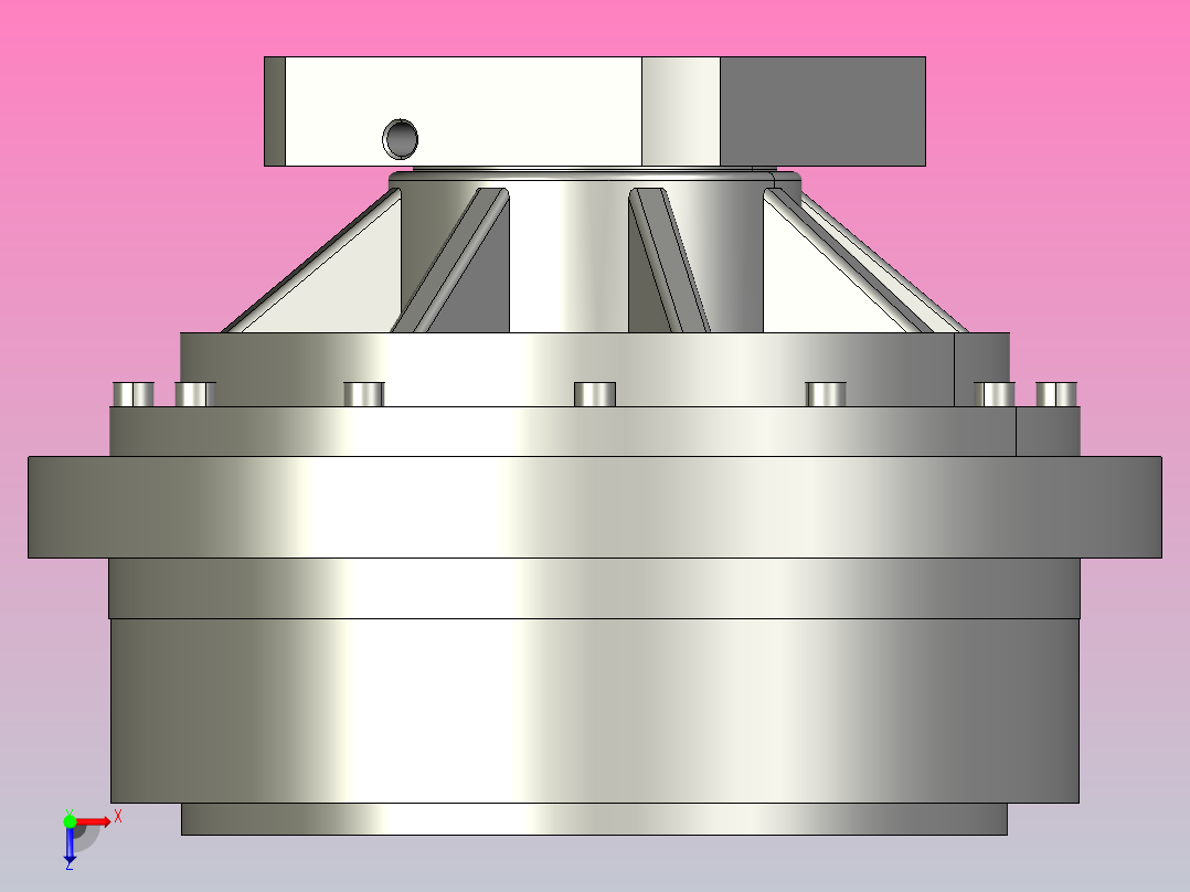 RV减速器常规产品外形图ZD-280BX-   -REA-A-B-22X63-110145M8-3001俯视图