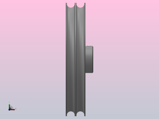 双槽型圆皮带用滑轮_BRDD-140-8-5.1前视缩略图