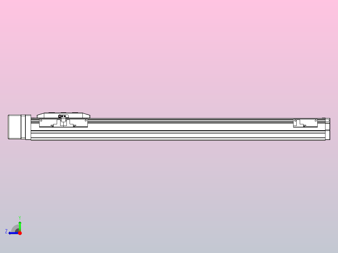 滚珠丝杠直线轴内置导轨TPA-GCR-50-1210C-L500-MR-M10-N3右视图
