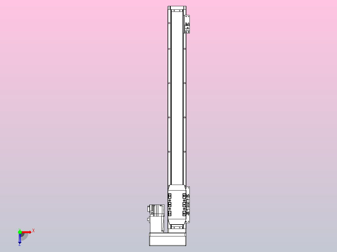 滚珠丝杠直线轴内置导轨TPA-GCR-50-1210C-L500-MR-M10-N3俯视图