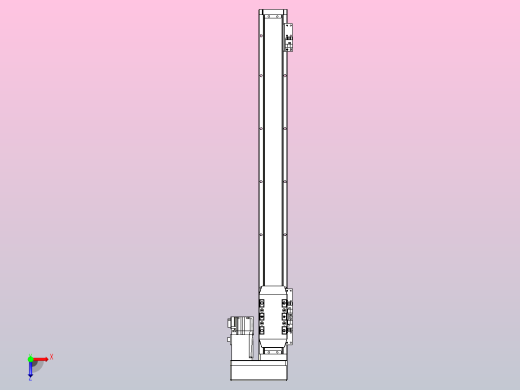 滚珠丝杠直线轴内置导轨TPA-GCR-50-1210C-L500-MR-M10-N3俯视缩略图