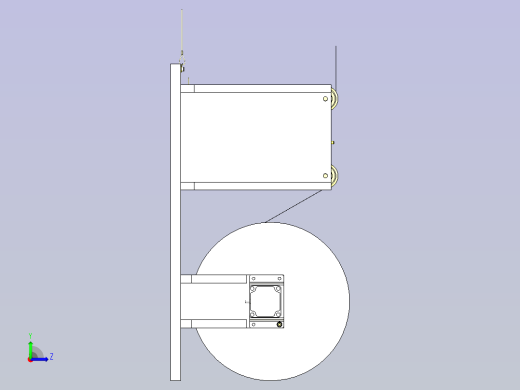 一种胶带张力调整机构3D图纸左视缩略图