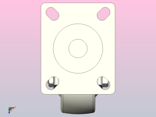 脚轮CDL01-75-P俯视缩略图