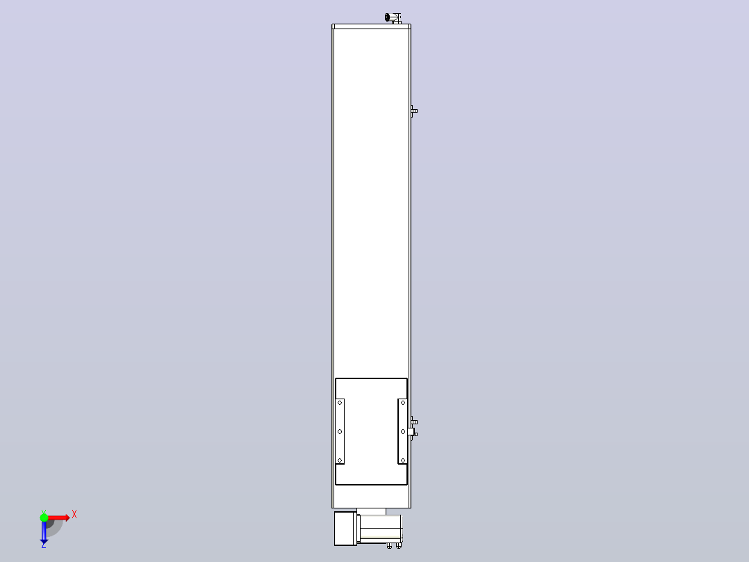 MCB17无尘皮带滑台[MCB17-L40-700-LU-P40-C3]俯视图
