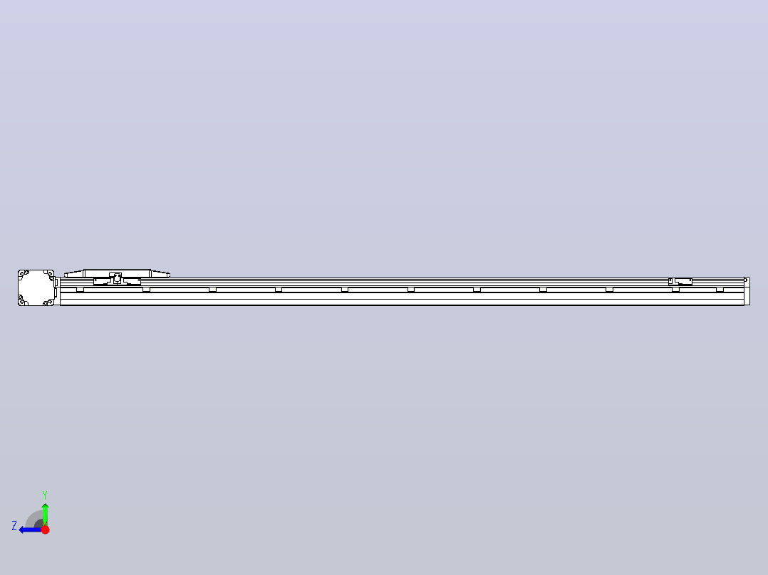 机器人皮带驱动直线轴TPA-GCB-150-P80-L1250-DL-M75-N3右视图