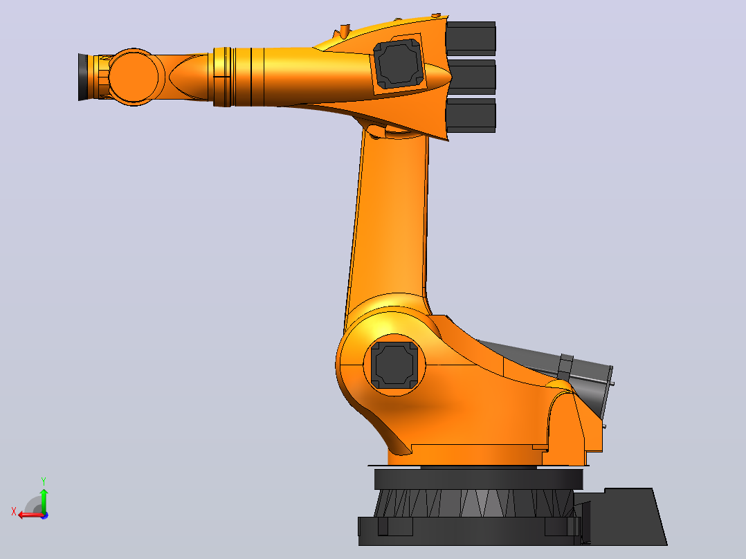 KUKA KR150.180.210.240.270（KR C2）_ 3D模型-可活动关节后视图