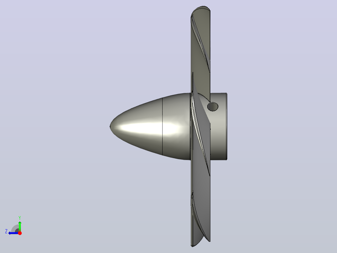 后掠叶片螺旋桨(1)右视图