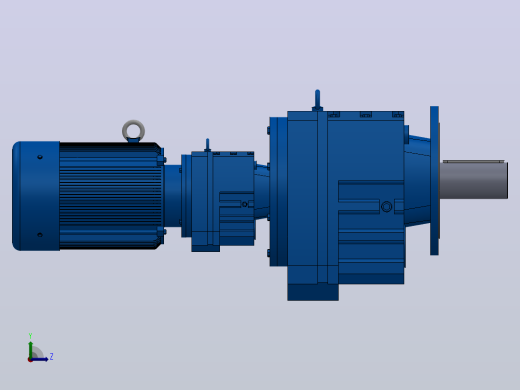 RF147R87法兰轴伸式组合型斜齿轮减速机RF147R87-Y11-4P-160M-M1-0°-Φ450左视缩略图