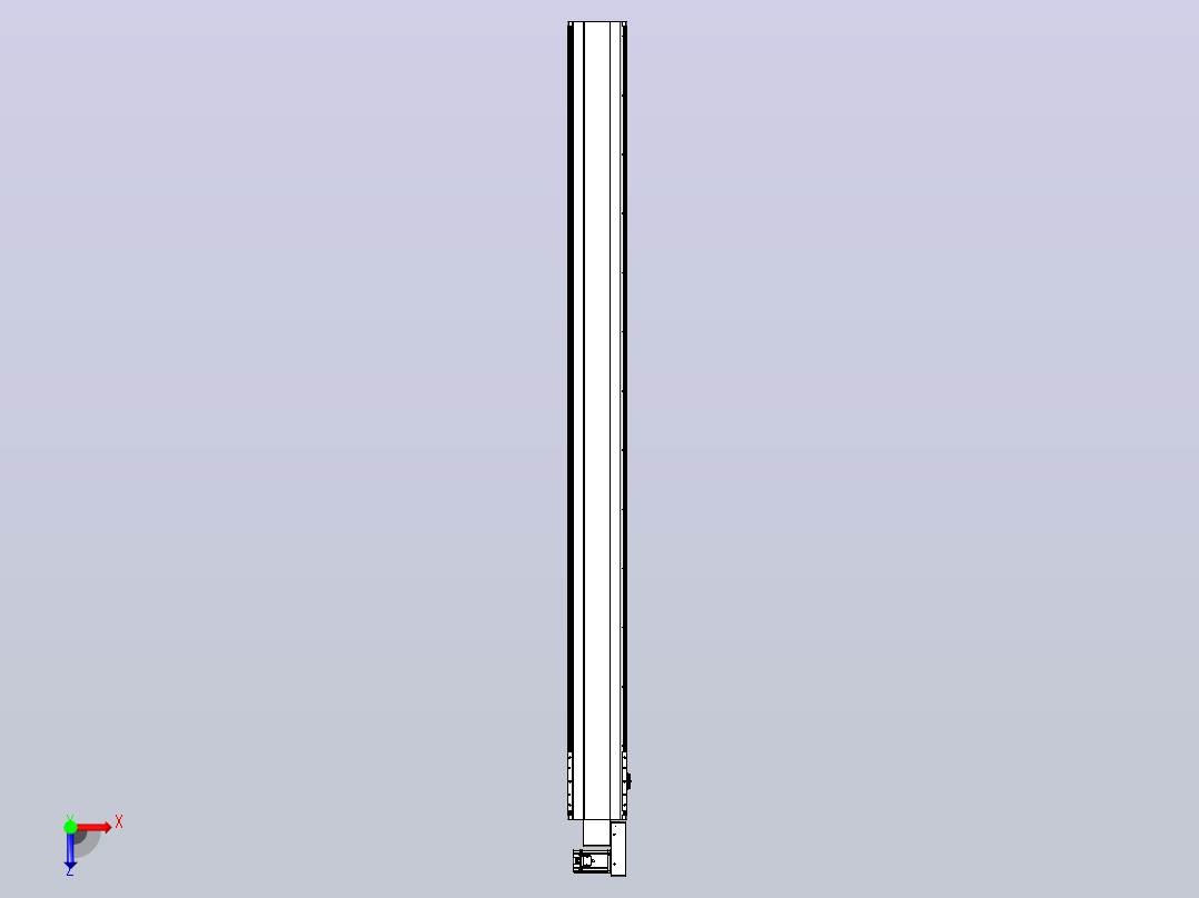 皮带直线轴半封闭可选导轨TPA-HNB-202D-140-L2350-MR-Y-P75-N3俯视图