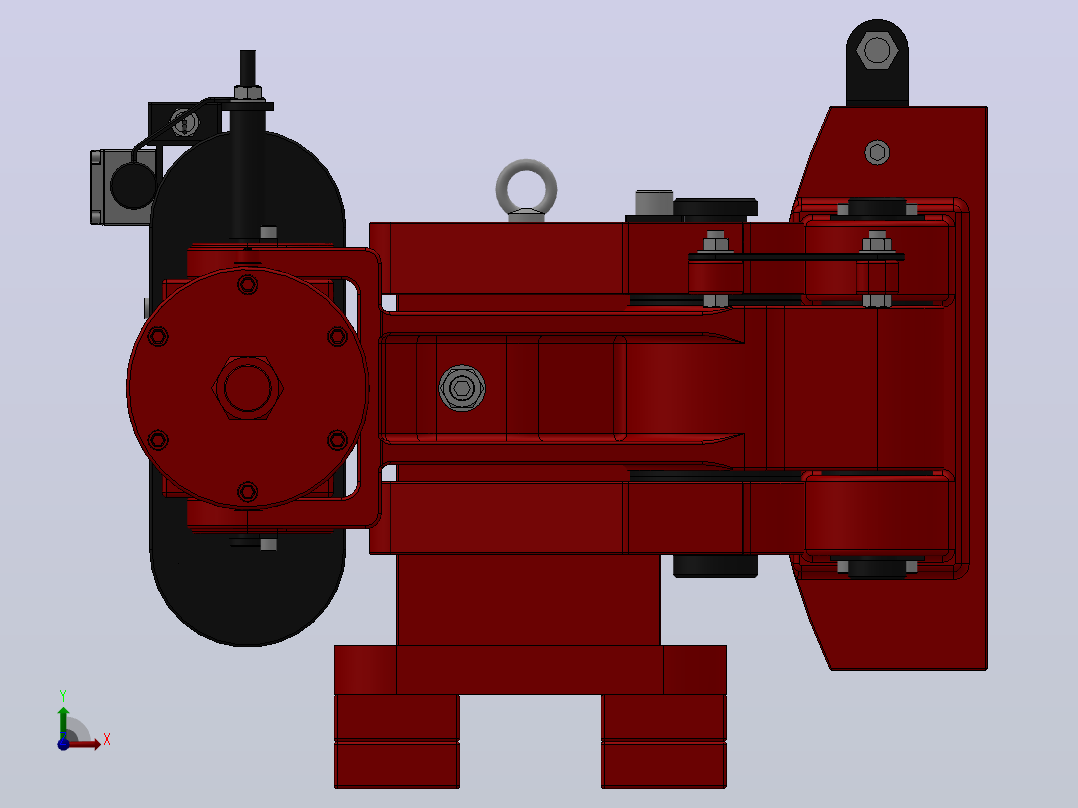 SBD-B安全制动器_SBD160-B-1000×30ⅡRL.WL.CL前视图