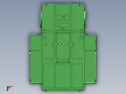 调平车液压系统设计（SW+CAD+计算）俯视缩略图