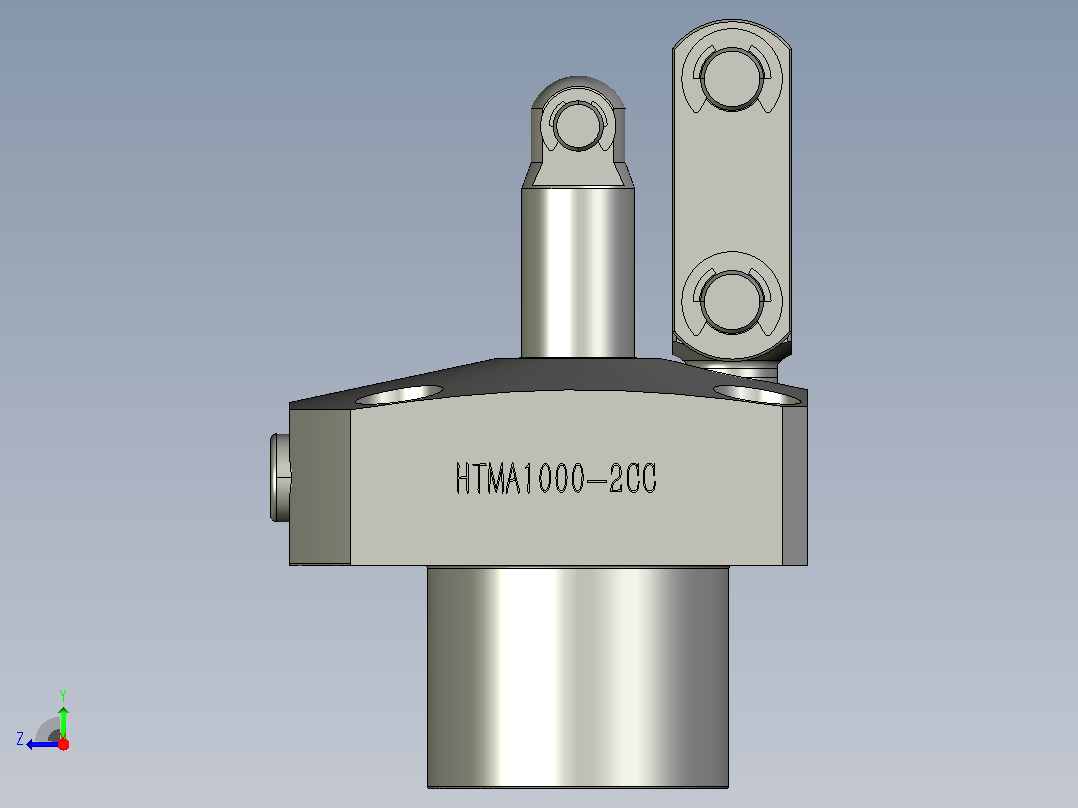 HTMA1000-2CC油压复动杠杆式夹紧器右视图
