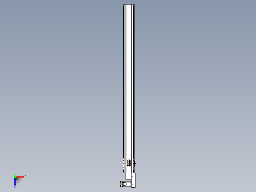 皮带直线轴半封闭可选导轨TPA-HNB-120D-110-L1500-MR-C-P40-N3俯视缩略图