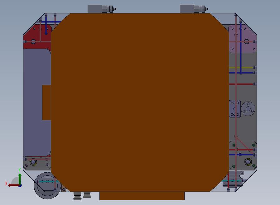 A65-铸铝件液压工装夹具后视图