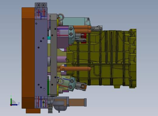 A65-铸铝件液压工装夹具左视缩略图
