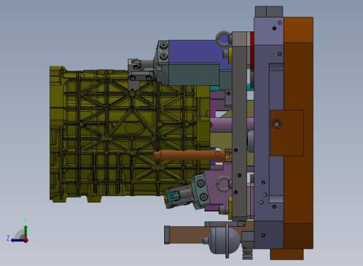 A65-铸铝件液压工装夹具右视缩略图