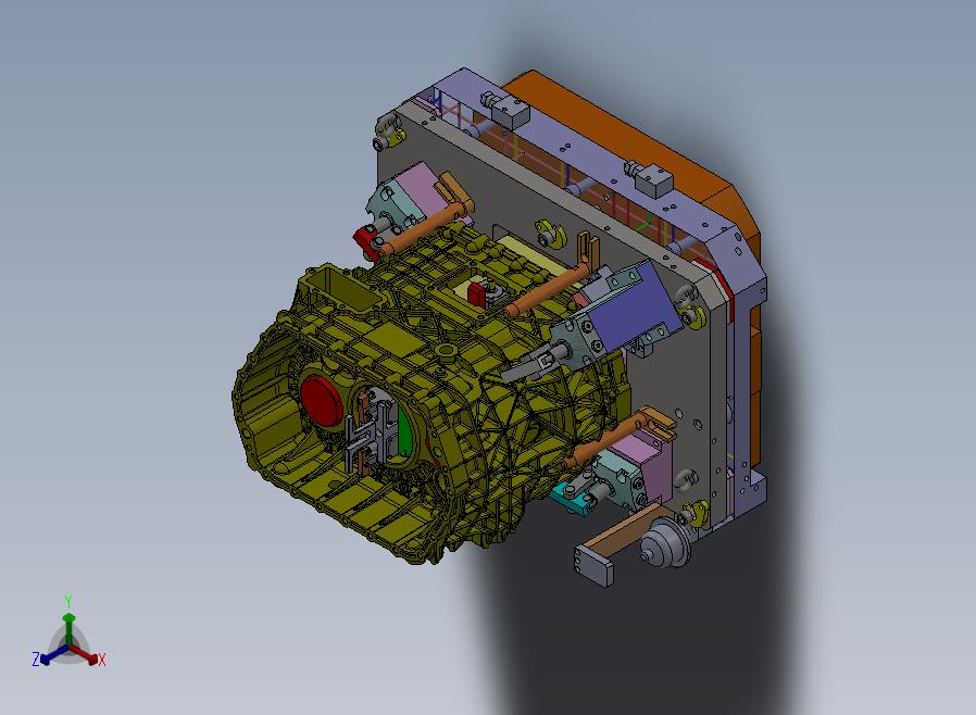 A65-铸铝件液压工装夹具正等轴测图