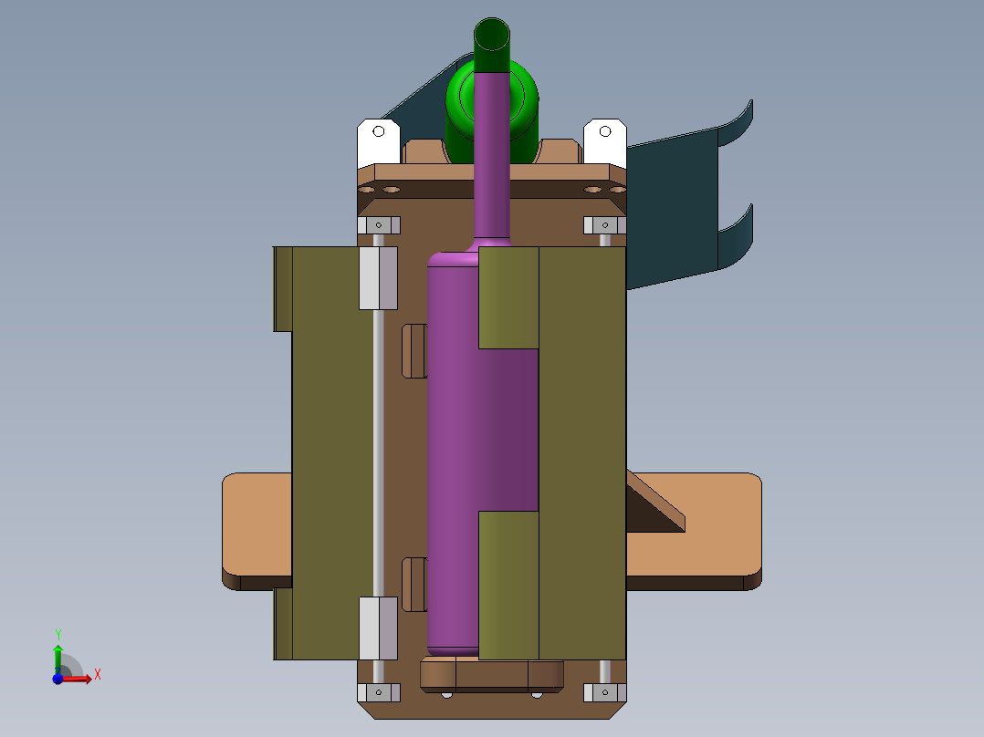 酒瓶贴标治具前视图