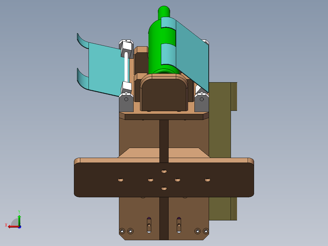 酒瓶贴标治具后视图