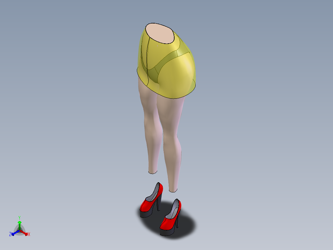 大腿正等轴测图