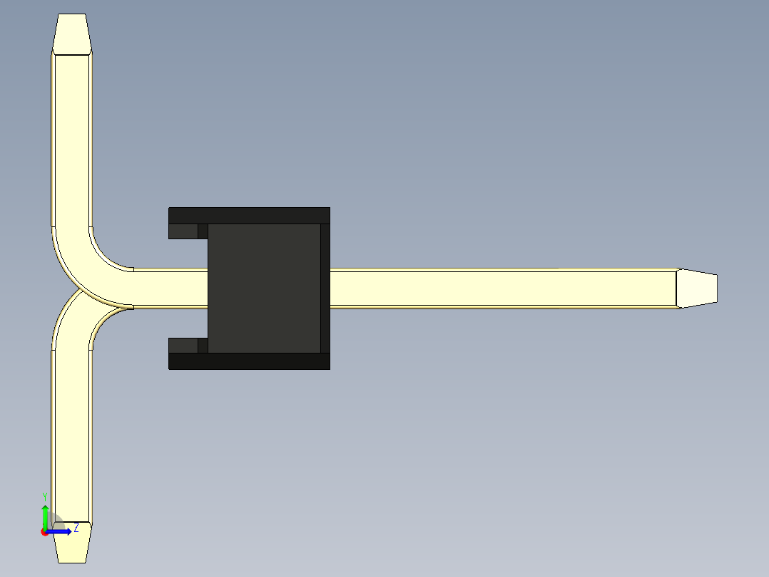彩色公排针 100mil 2.54mm 系列-DS1022_black_03p_100mil_Type_SMT_R1_rev1.0左视图