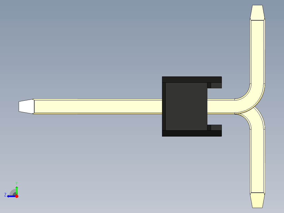 彩色公排针 100mil 2.54mm 系列-DS1022_black_03p_100mil_Type_SMT_R1_rev1.0右视图