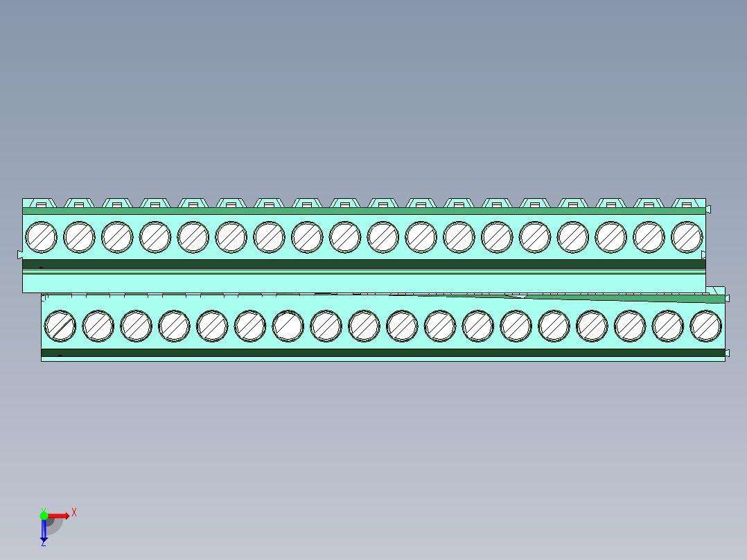 DEGSON DG500 系列 5.05.087.62mm 接线端子-DG500A-5.08-36P-14-00AH俯视图