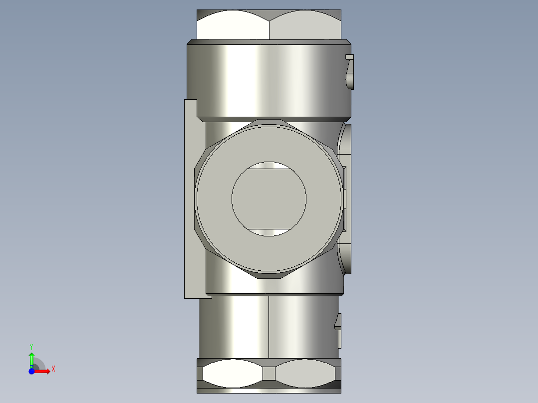 双阀通风气动装置前视图