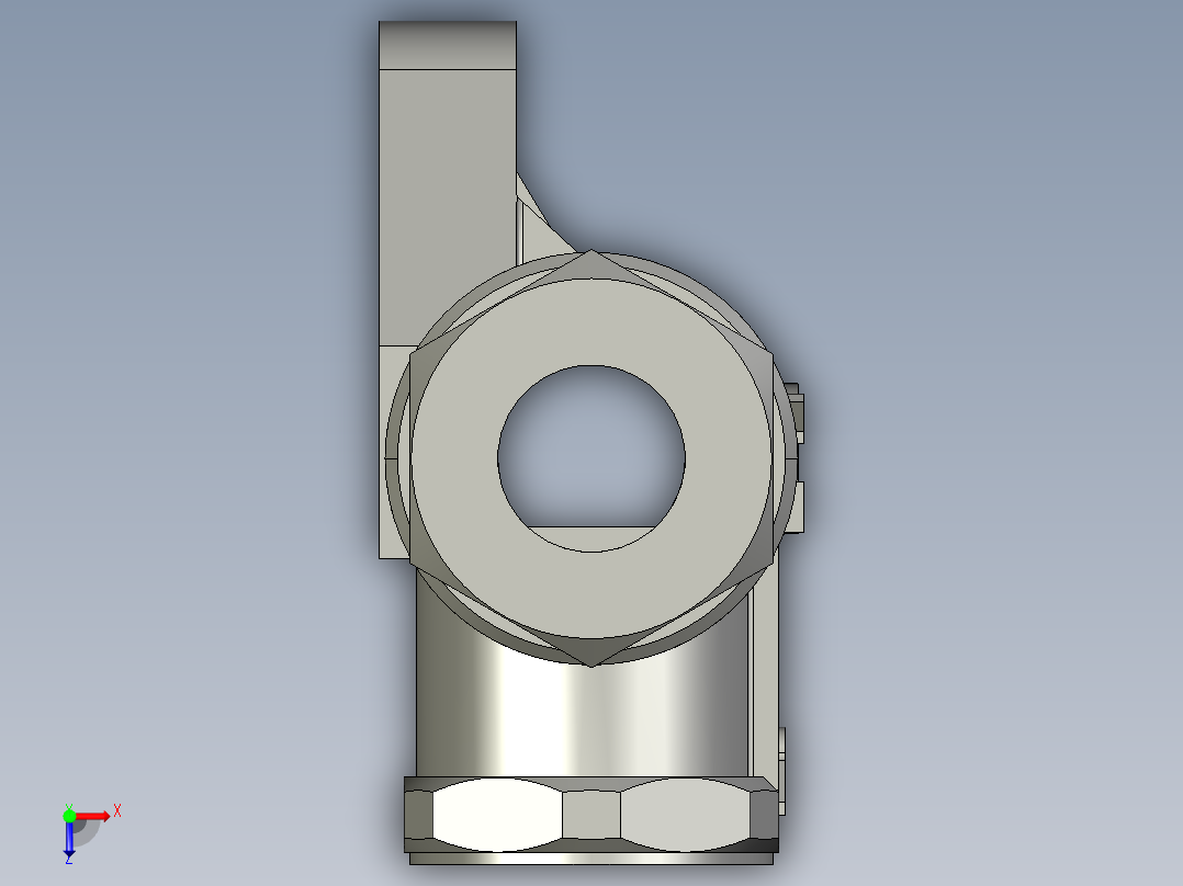 双阀通风气动装置俯视图