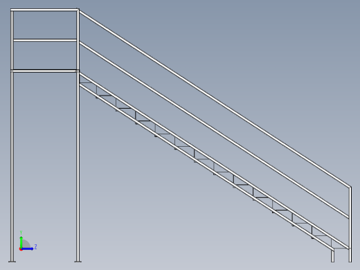 登高梯左视缩略图