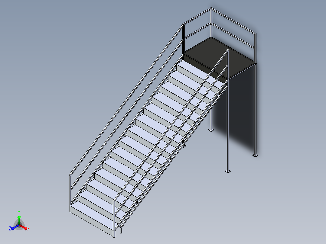 登高梯正等轴测图