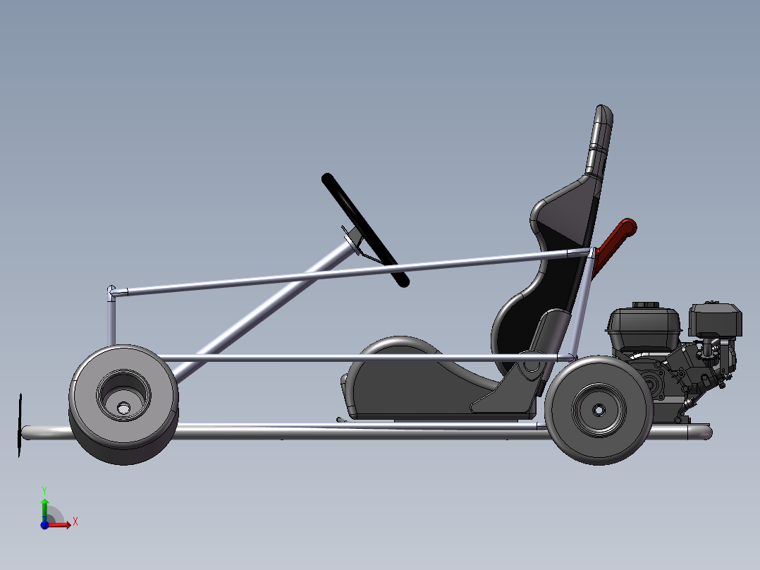 超市购物概念车前视图