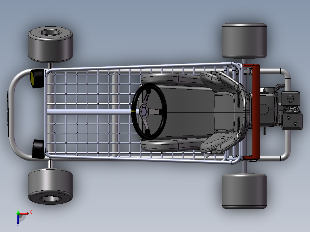 超市购物概念车俯视图