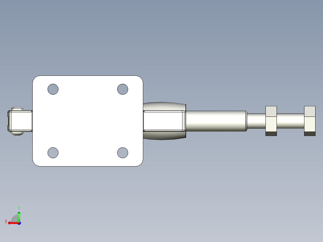 推拉式夾鉗SSP(H)-3D多系列多零件图纸模型后视图