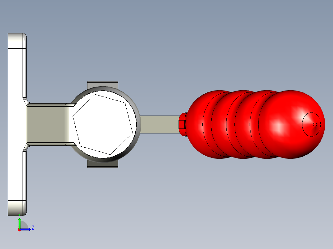 推拉式夾鉗SSP(H)-3D多系列多零件图纸模型左视图