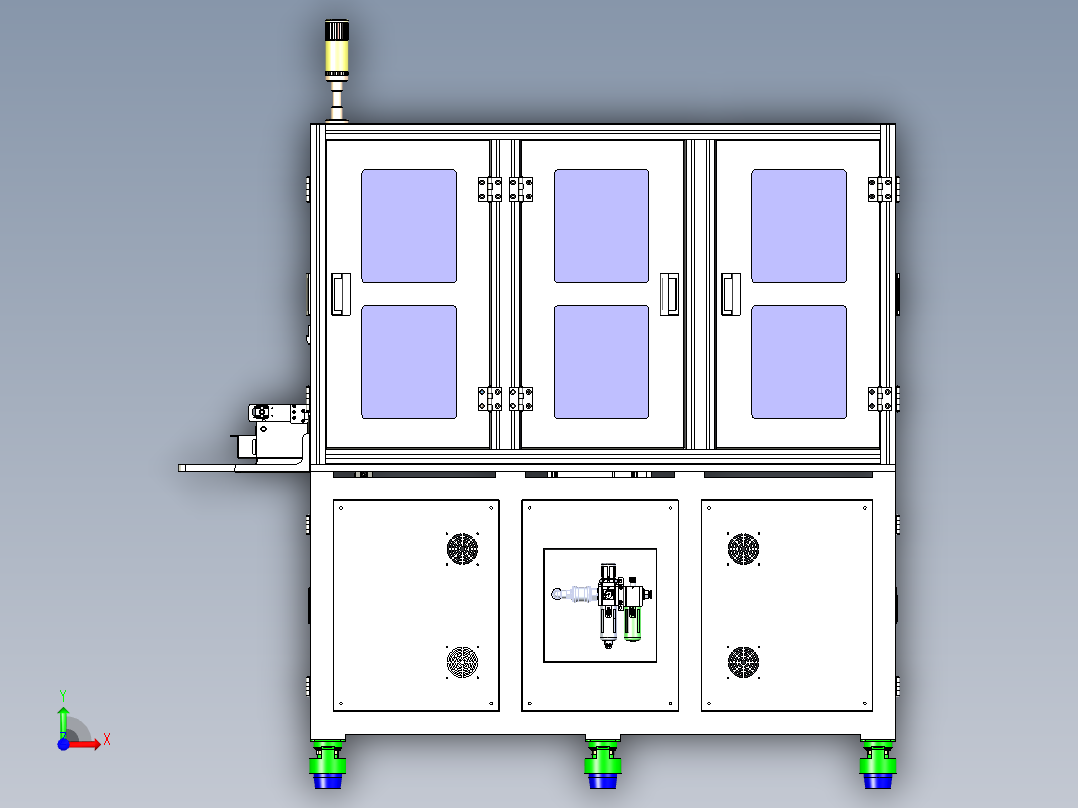 手机中框折弯设备前视图