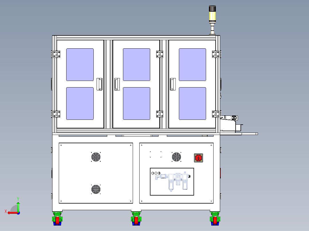 手机中框折弯设备后视图