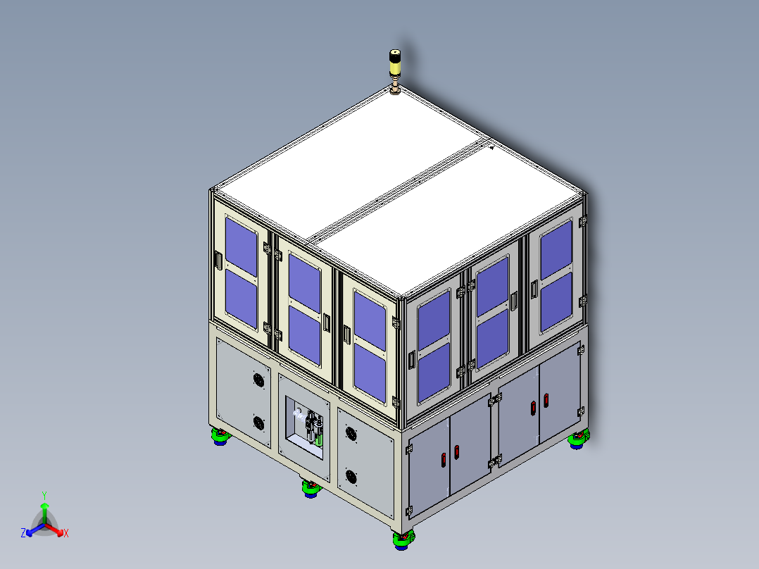 手机中框折弯设备正等轴测图