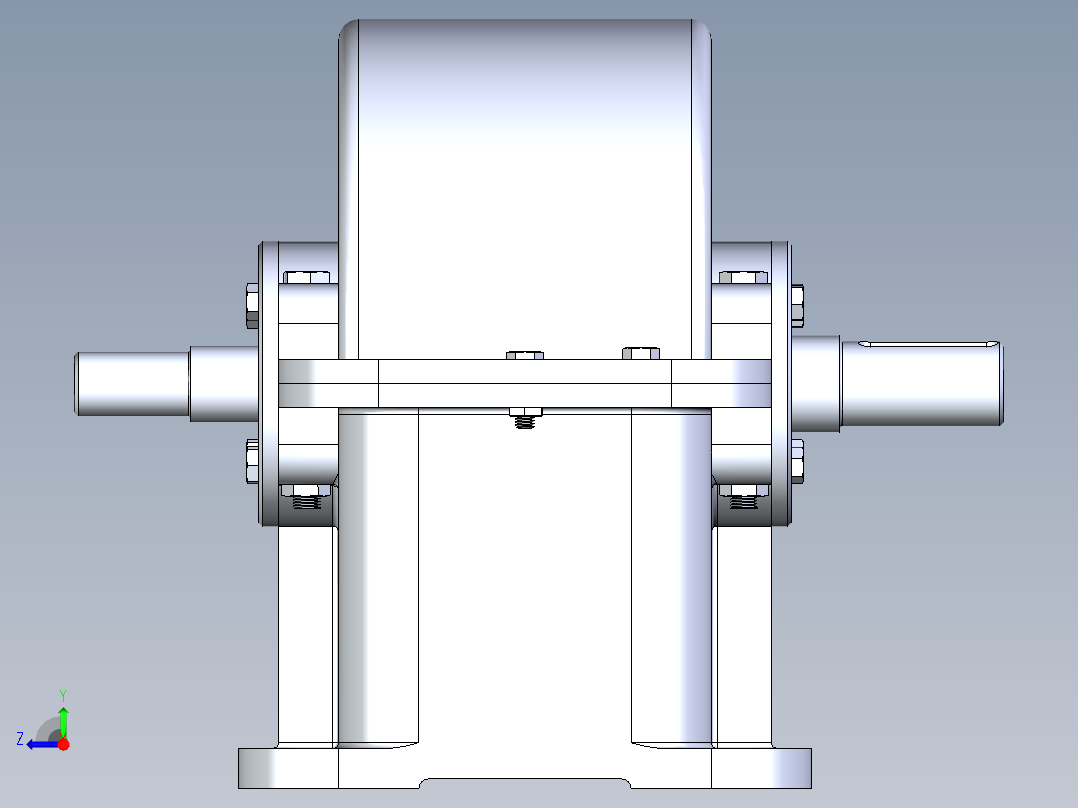 一款分动箱装配体右视图
