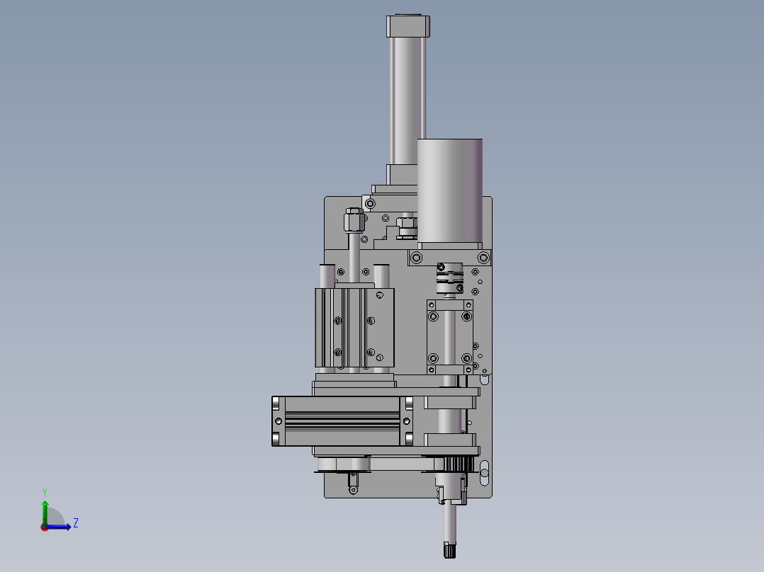 滚筒装配工具组件左视图