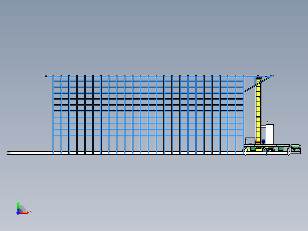 立体仓库前视图